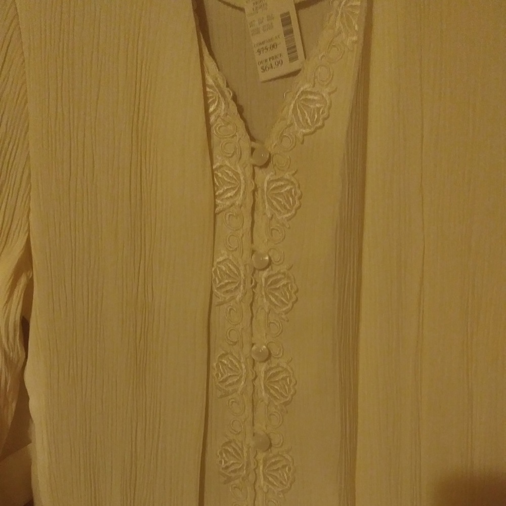 DAVID ROSE CRINKLED 2-N-1 Embroidery DRESS TOP